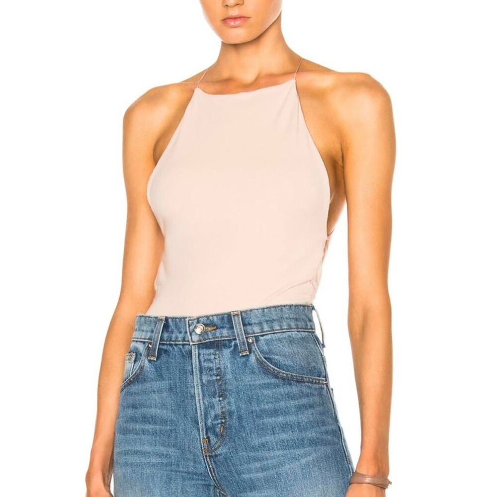 T-by-alexander-wang Women's Tan and Cream Bodysuit